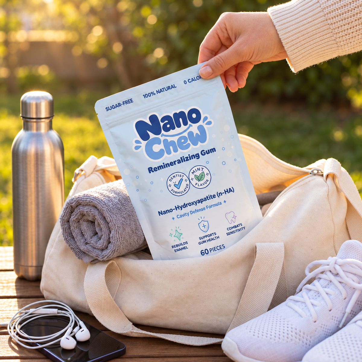 NanoChew remineralizing gum made for your everyday routine